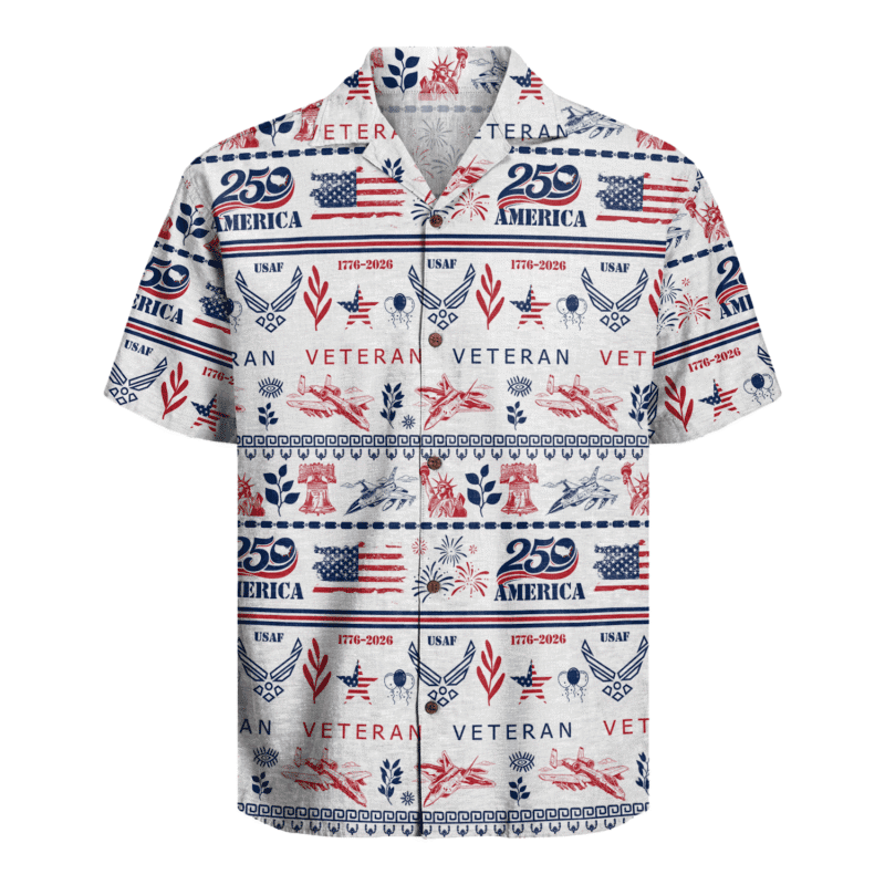 US Air Force Veteran – America 250th Anniversary Hawaiian Shirt