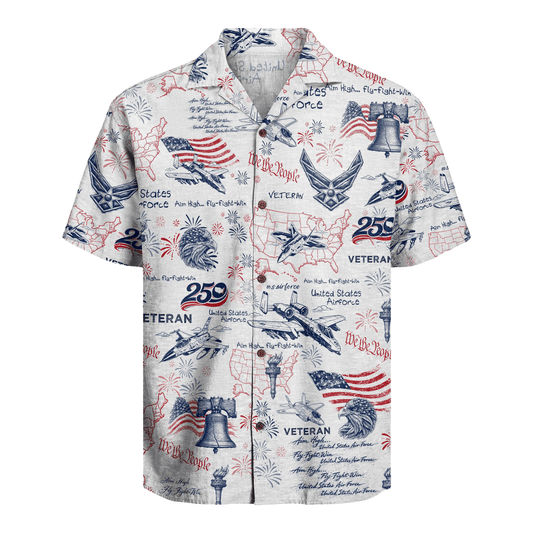 US Air Force Veteran – America 250th Anniversary Hawaiian Shirt