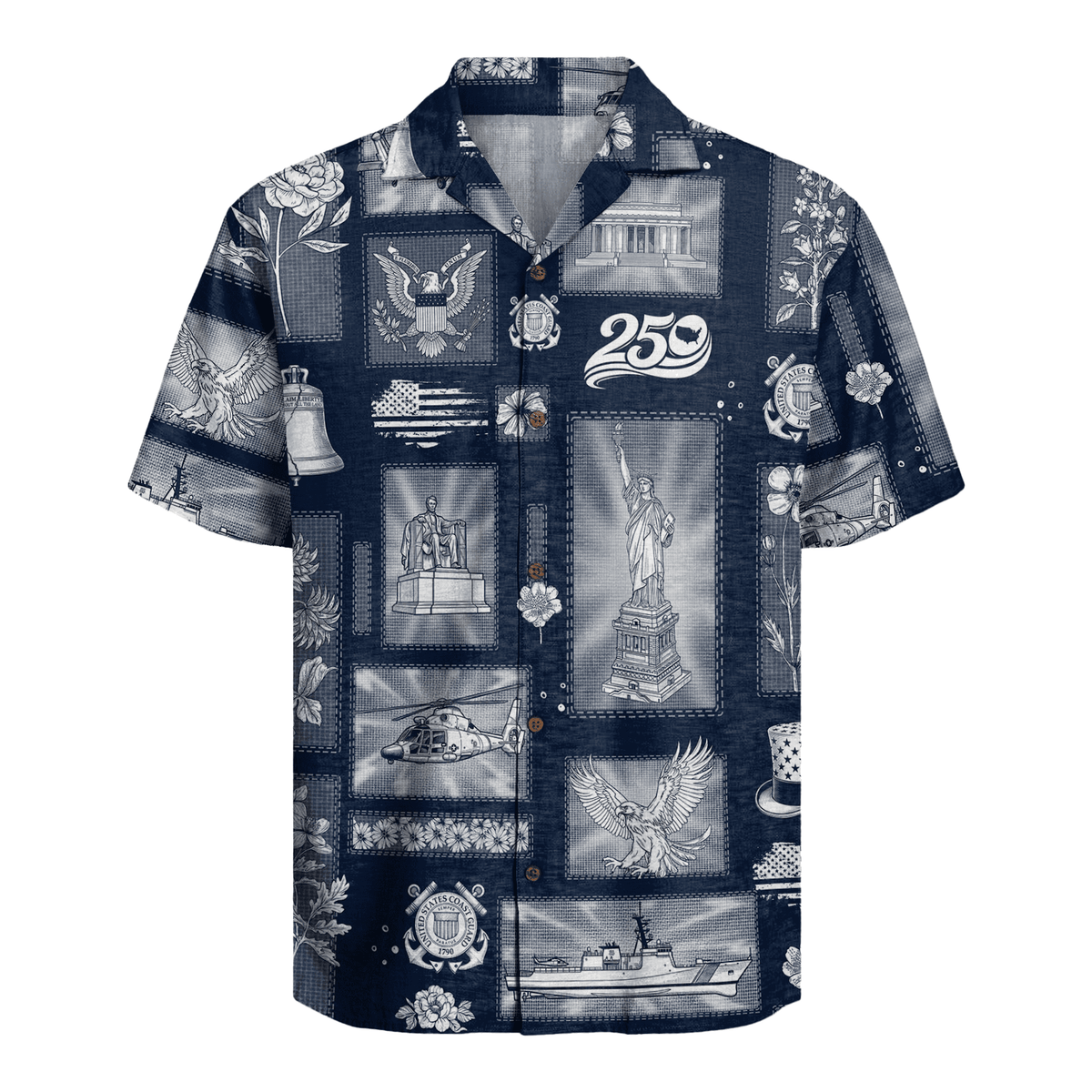 US Coast Guard – America 250th Anniversary Hawaiian Shirt