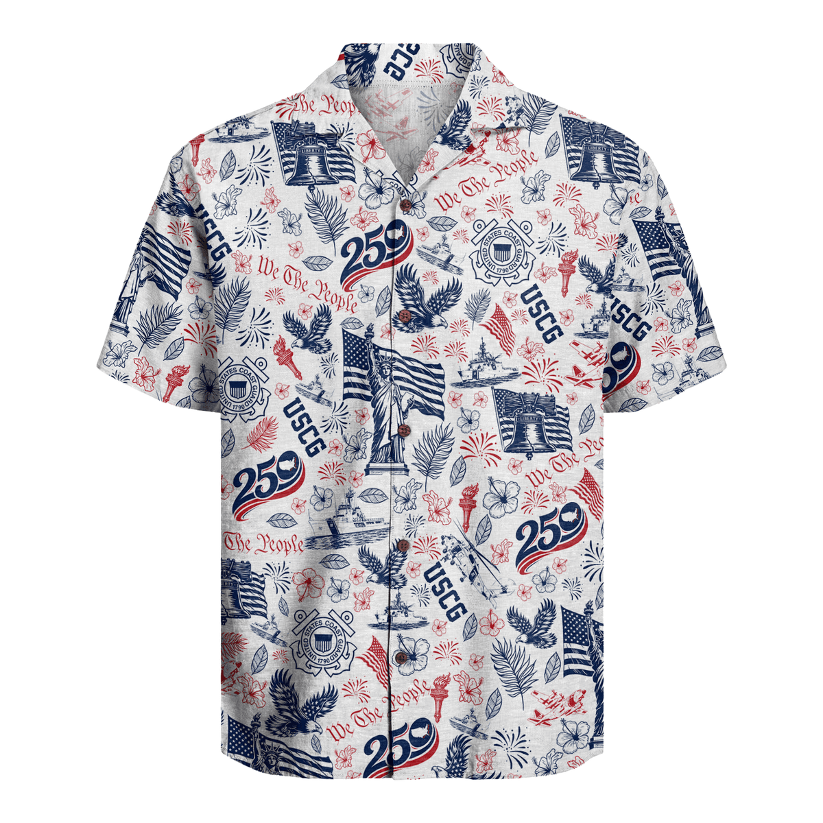 US Coast Guard – America 250th Anniversary Hawaiian Shirt