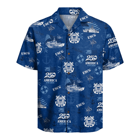 US Coast Guard – America 250th Anniversary Hawaiian Shirt