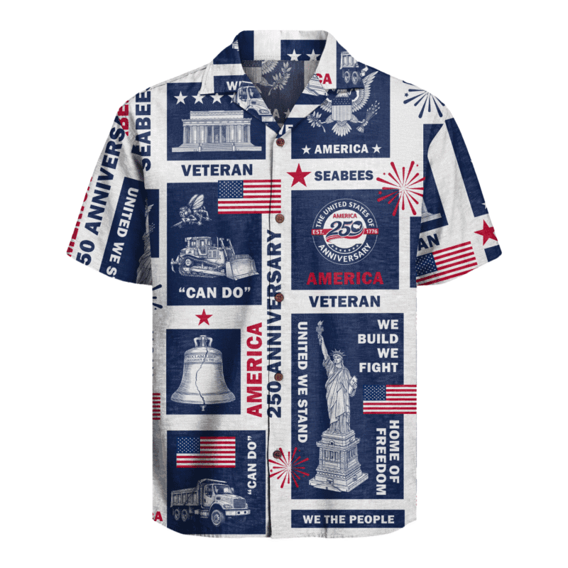 US Seabees Veteran - America 250th Anniversary Hawaiian Shirt