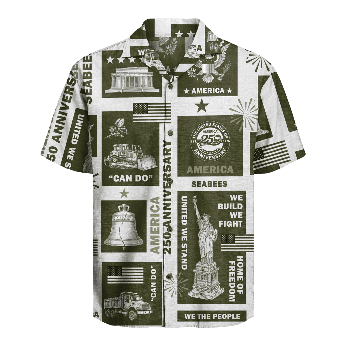 US Seabees - America 250th Anniversary Hawaiian Shirt