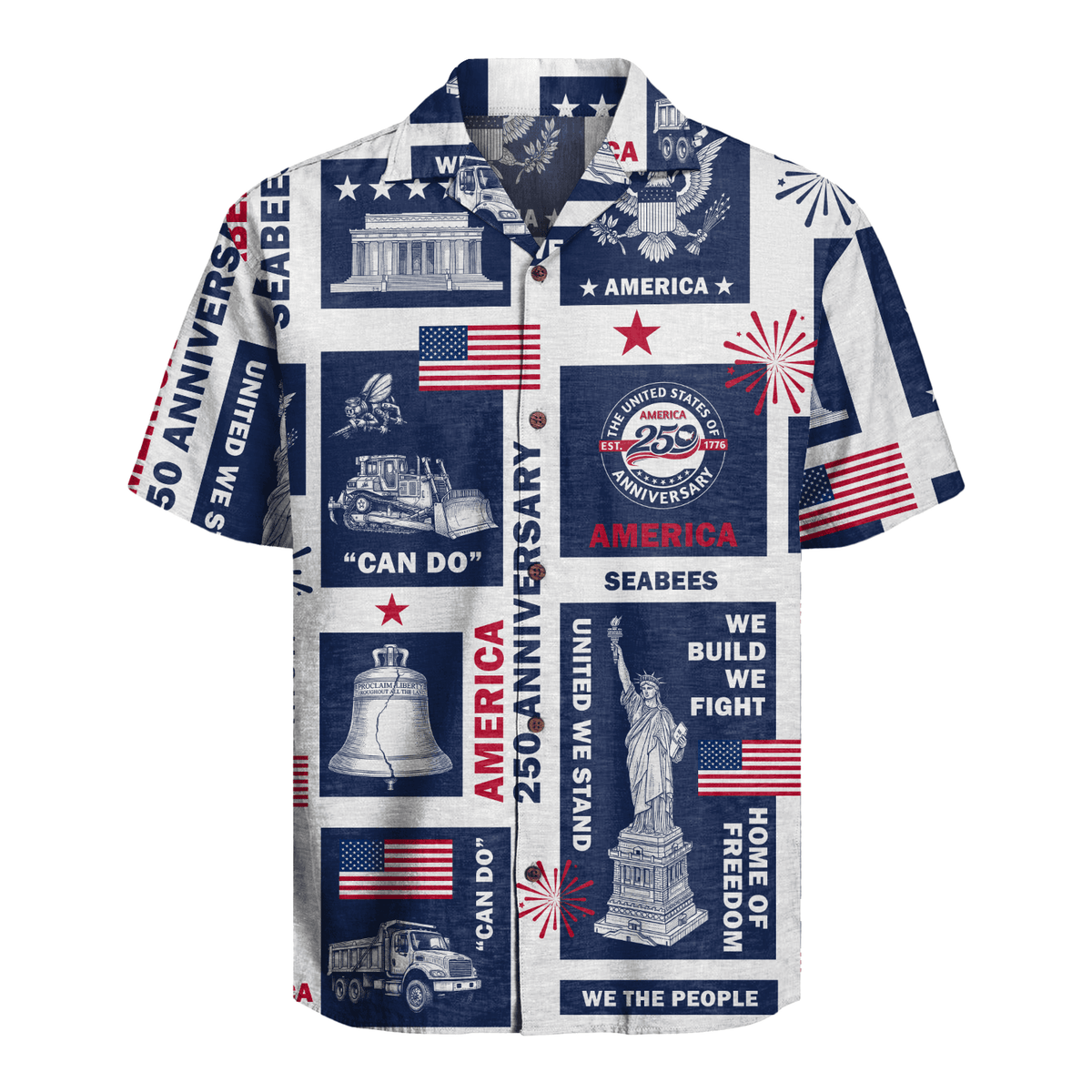 US Seabees - America 250th Anniversary Hawaiian Shirt