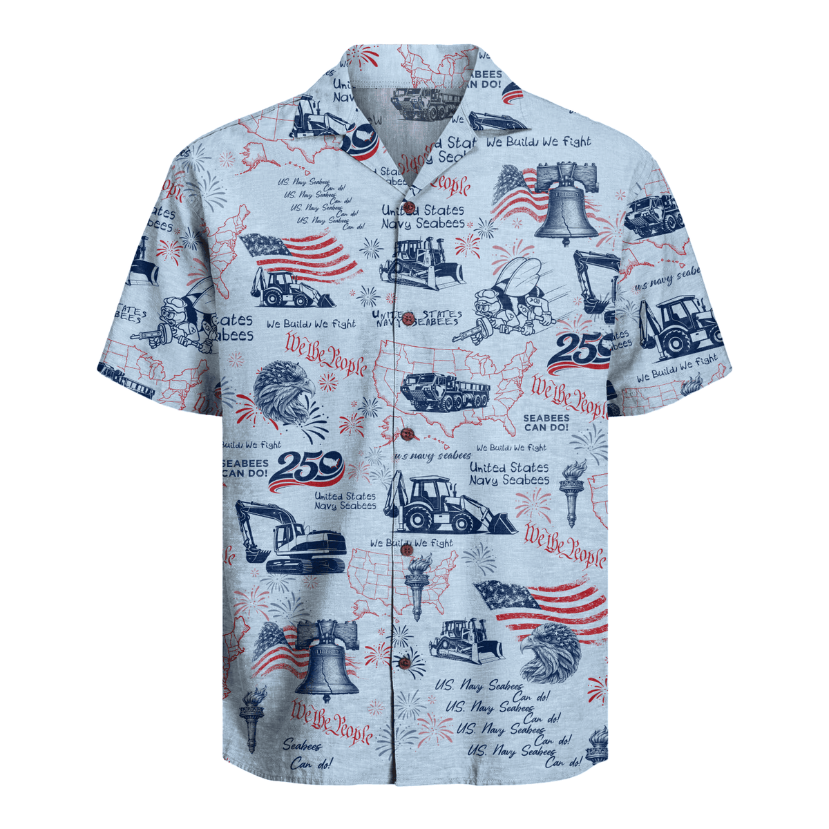 US Seabees - America 250th Anniversary Hawaiian Shirt