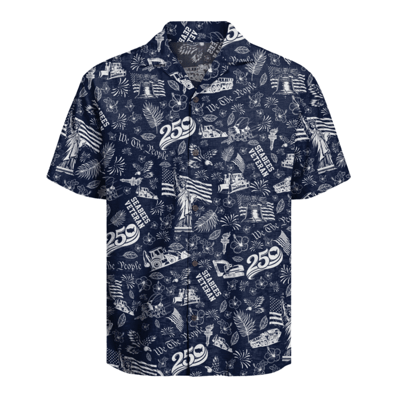 US Seabees Veteran- America 250th Anniversary Hawaiian Shirt
