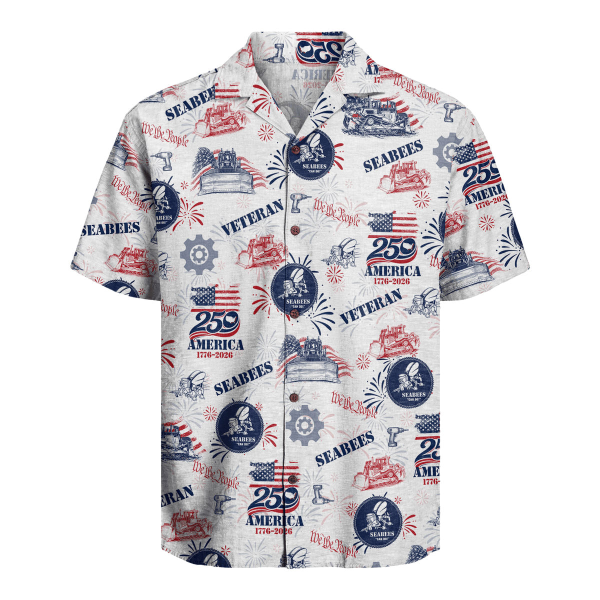 US Seabees Veteran - America 250th Anniversary Hawaiian Shirt