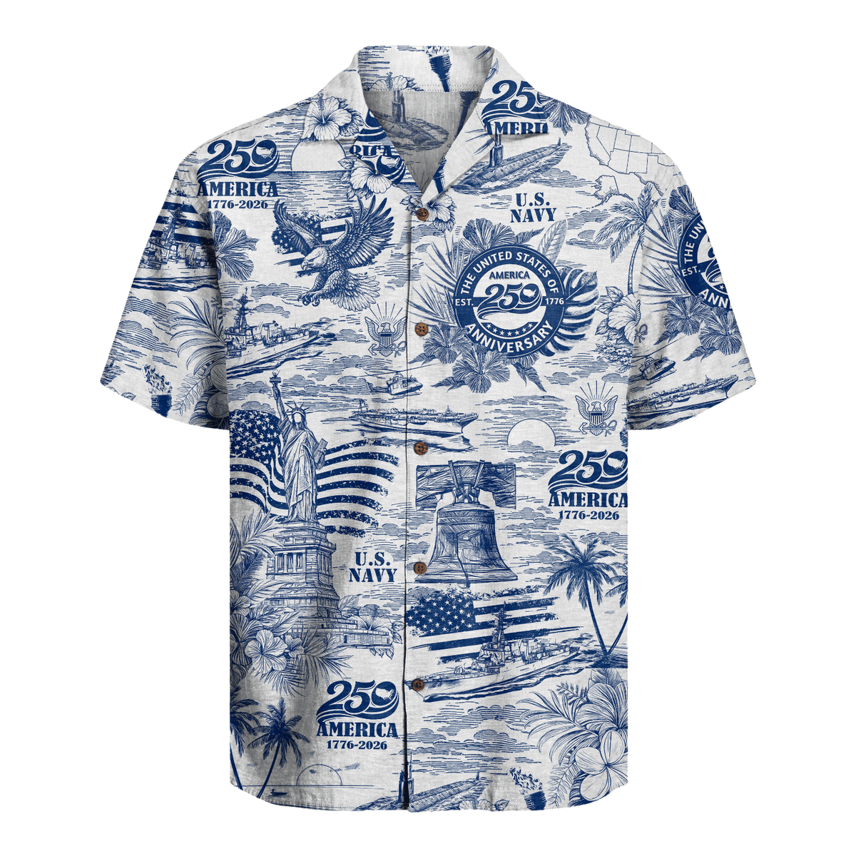 US Navy - America 250th Anniversary Hawaiian Shirt
