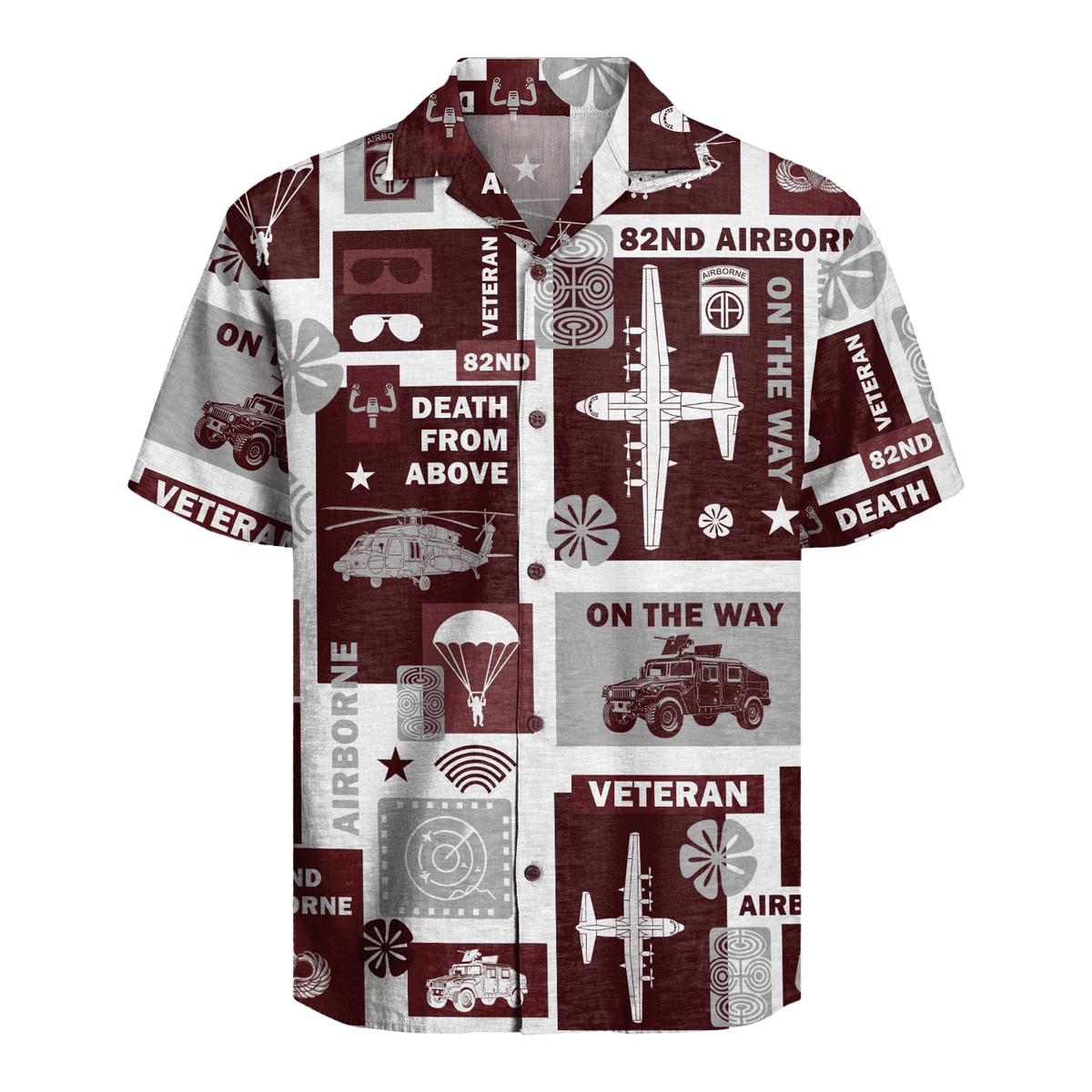 US Army - 82nd AirBorne Division Veteran Hawaiian Shirt