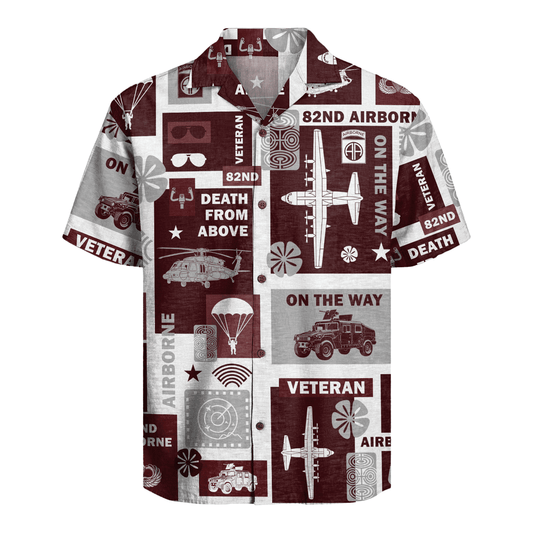 US Army - 82nd AirBorne Division Veteran Hawaiian Shirt