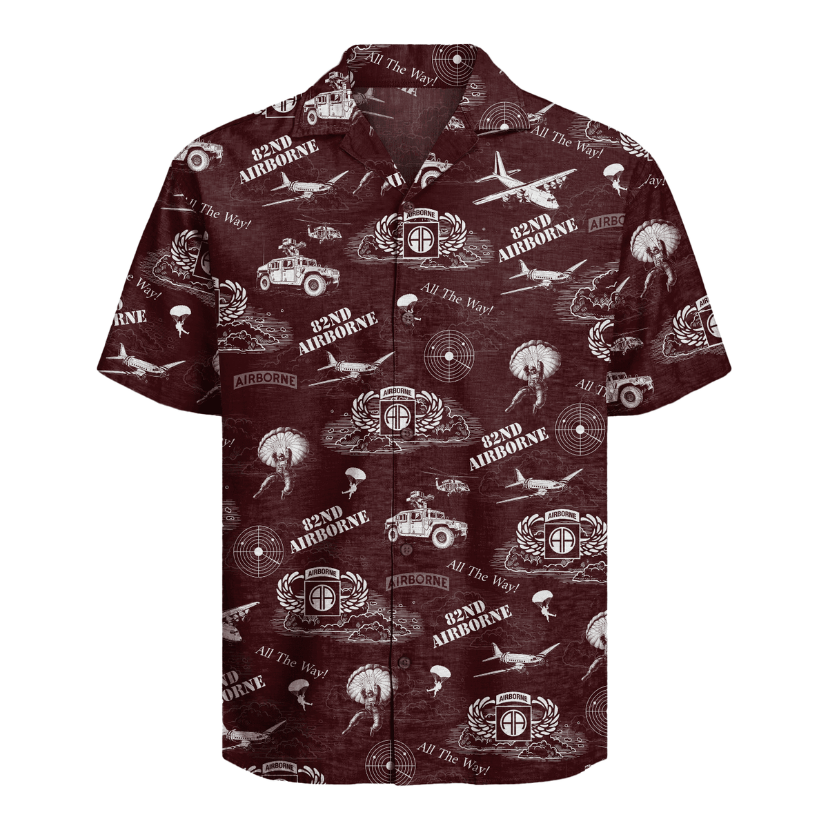 US Army - 82nd AirBorne Division Hawaiian Shirt