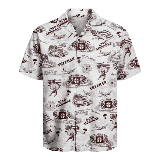 US Army - 82nd AirBorne Division Veteran Hawaiian Shirt