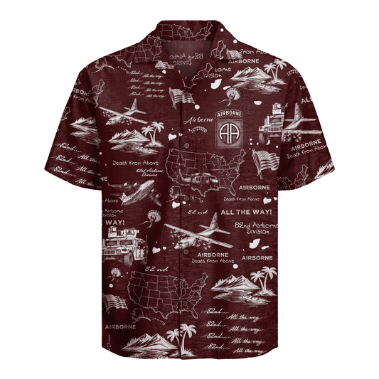 US Army - 82nd AirBorne Division Hawaiian Shirt
