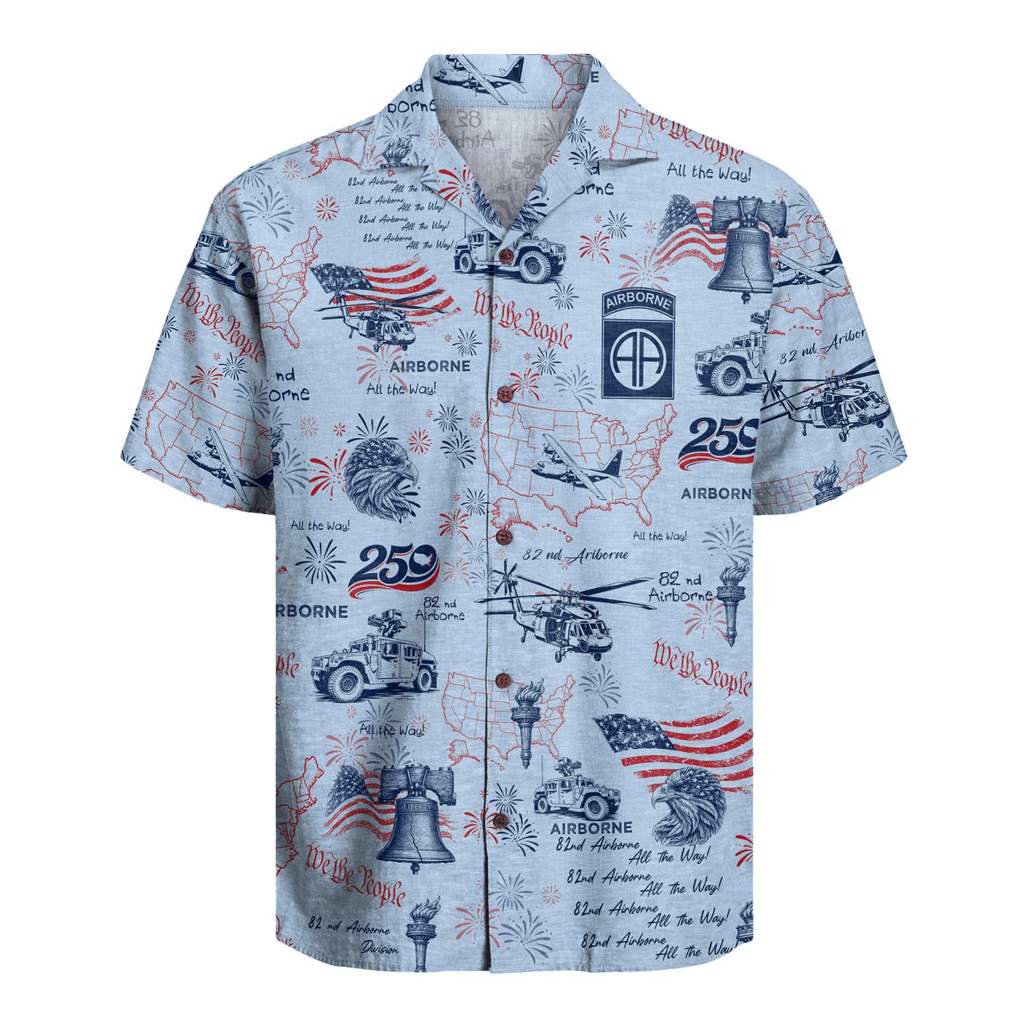 US Army 82nd Airborne - America 250th Hawaiian Shirt