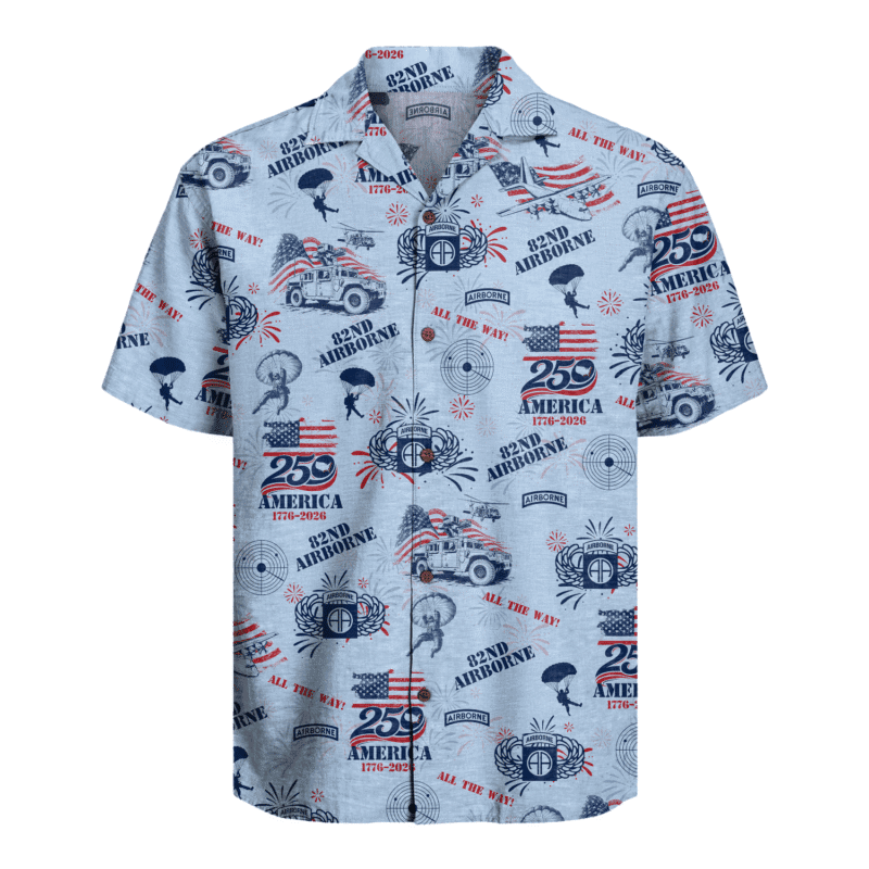 US Army 82nd Airborne - America 250th Hawaiian Shirt