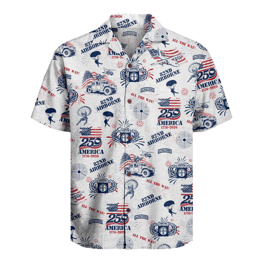 US Army 82nd Airborne - America 250th Hawaiian Shirt