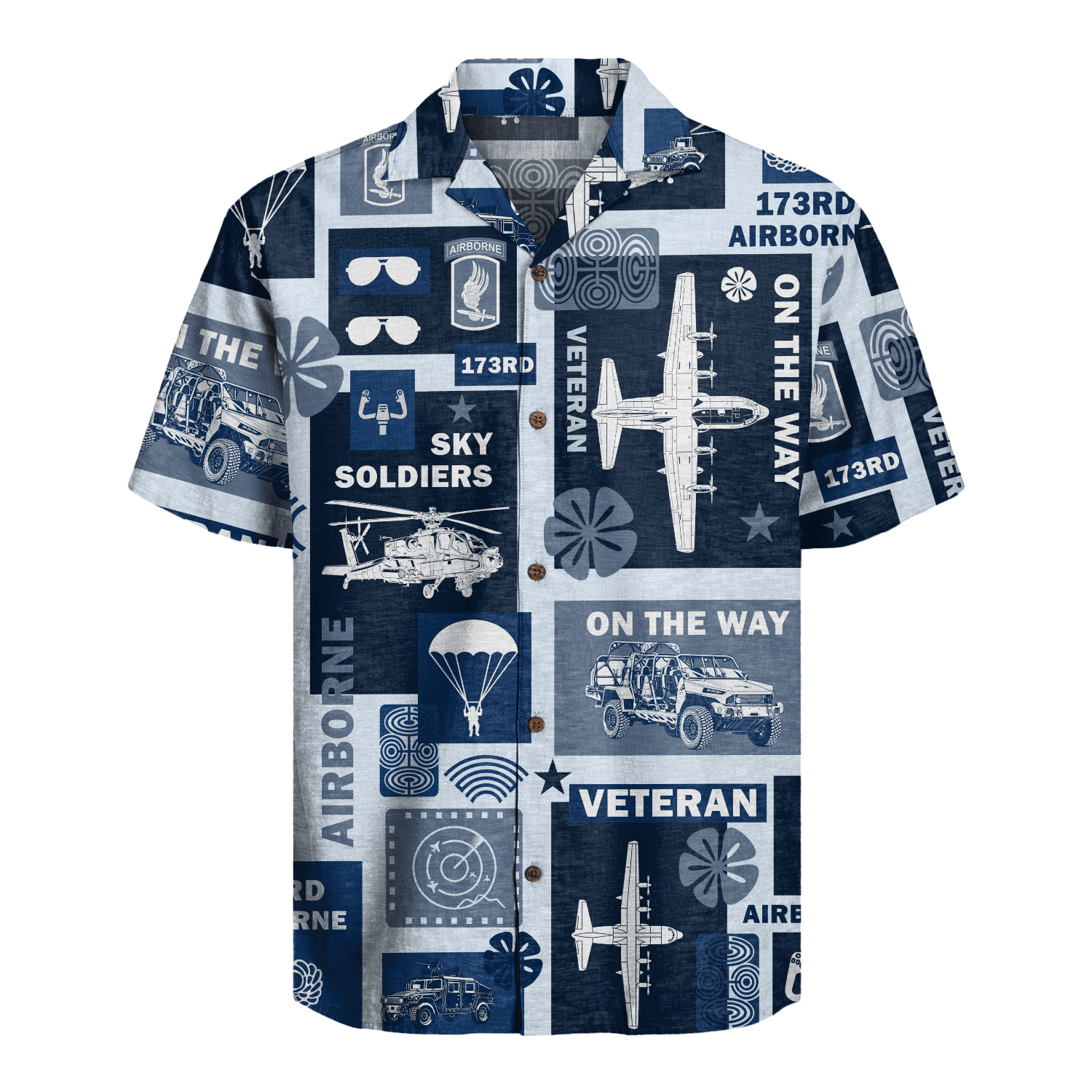 US Army - 173rd Airborne Brigade Veteran Hawaiian Shirt