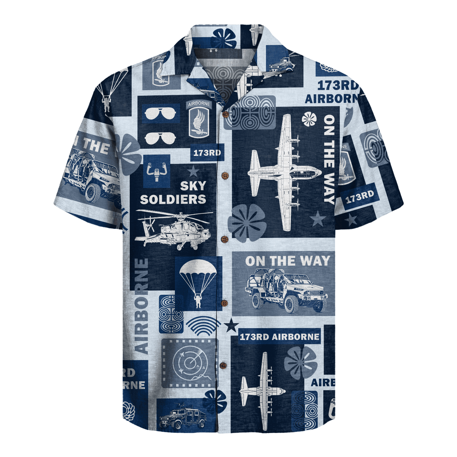 US Army - 173rd Airborne Brigade Hawaiian Shirt