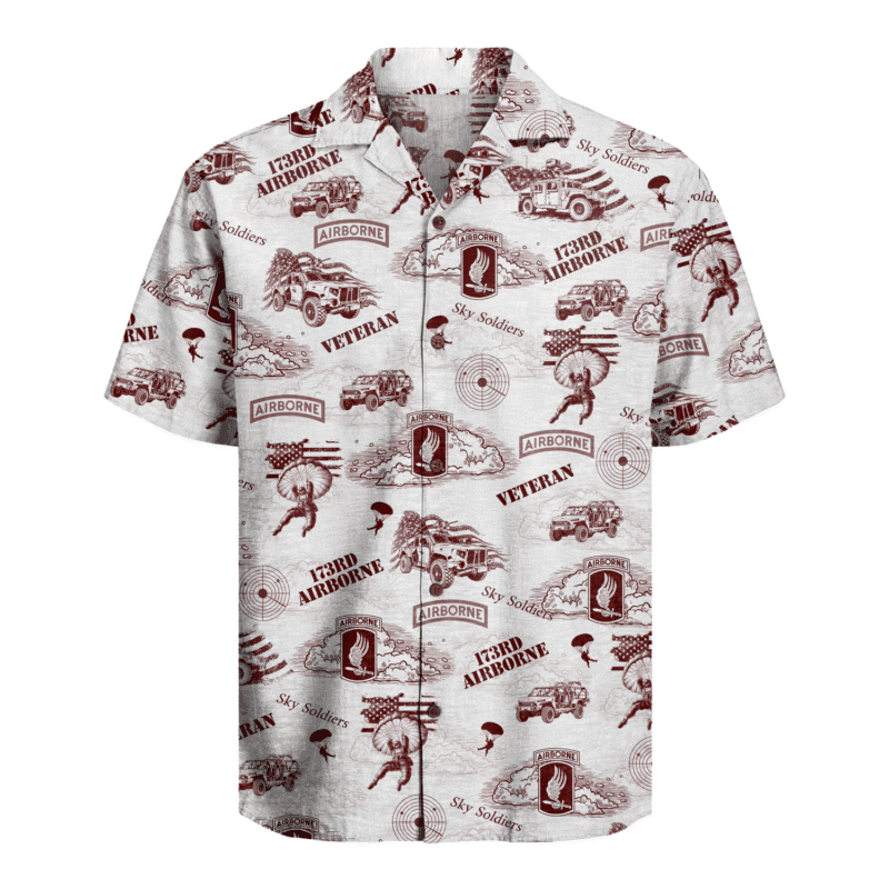 US Army - 173rd Airborne Brigade Veteran Hawaiian Shirt