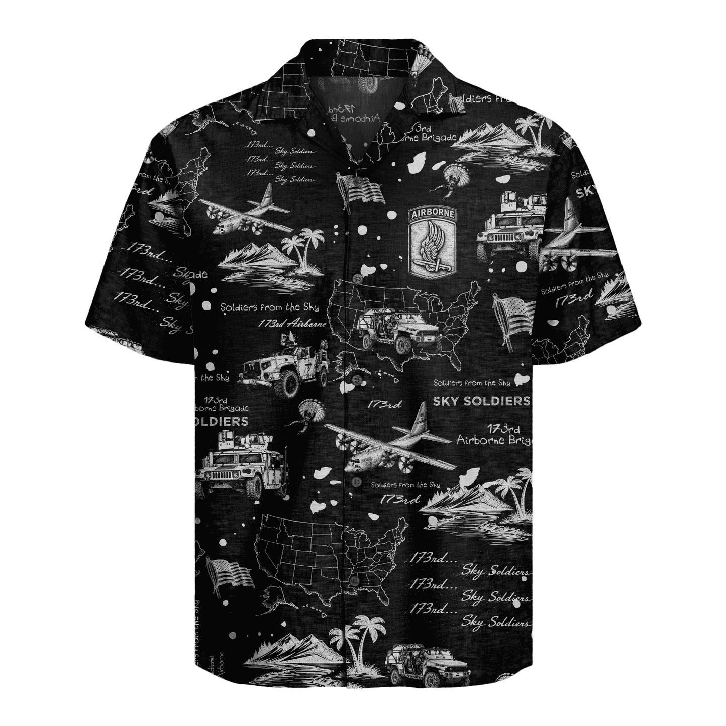 US Army - 173rd Airborne Brigade Hawaiian Shirt
