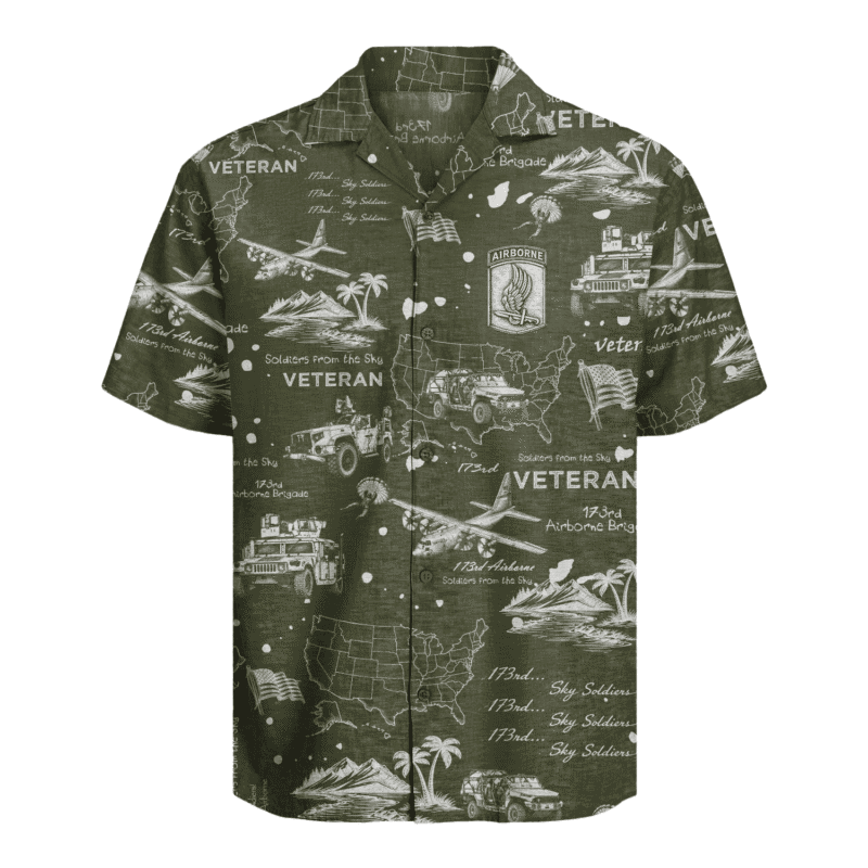 US Army - 173rd Airborne Brigade Veteran Hawaiian Shirt