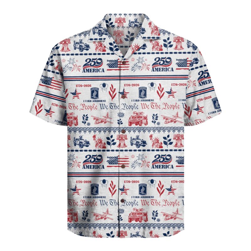 US Army 173rd Airborne - America 250th Hawaiian Shirt