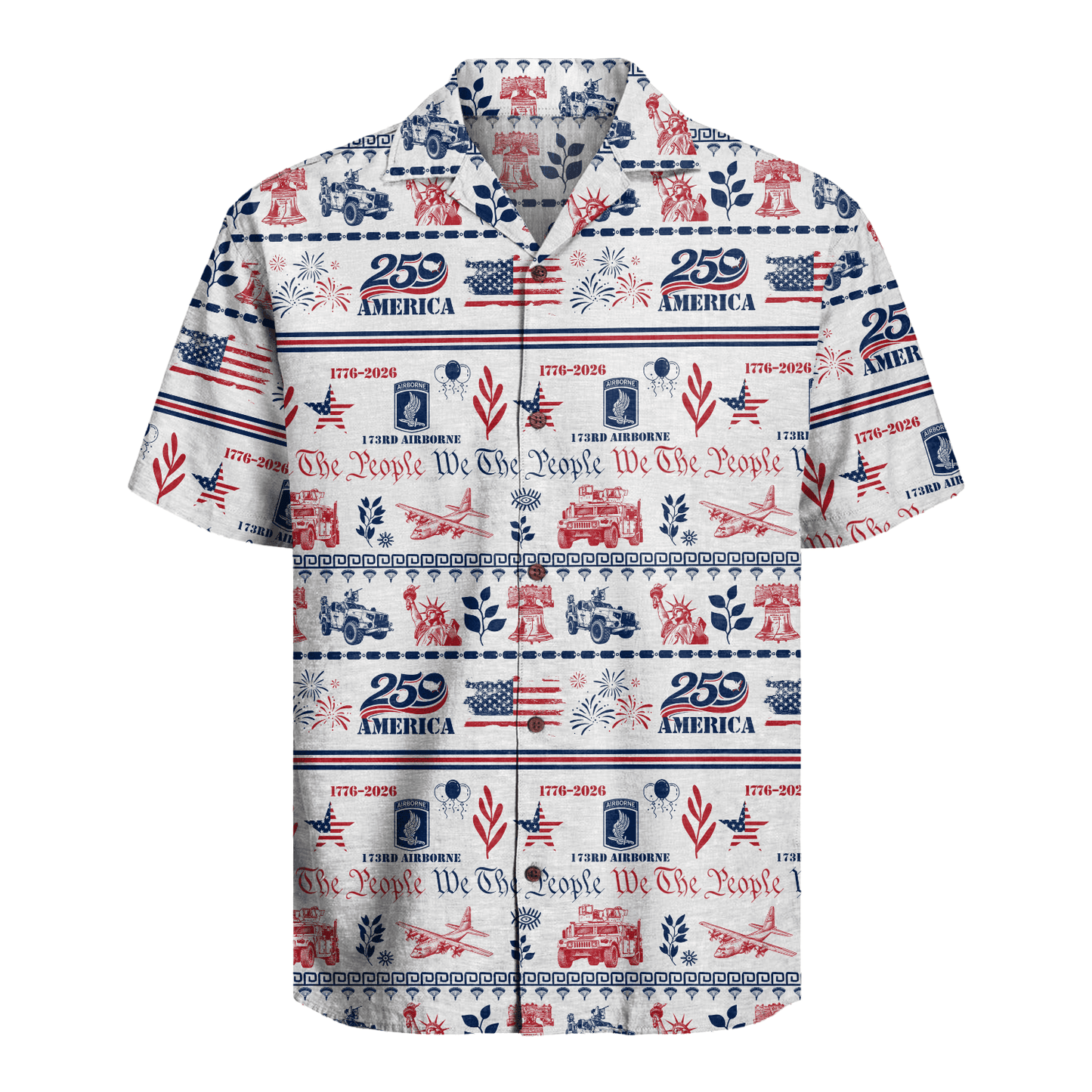 US Army 173rd Airborne - America 250th Hawaiian Shirt
