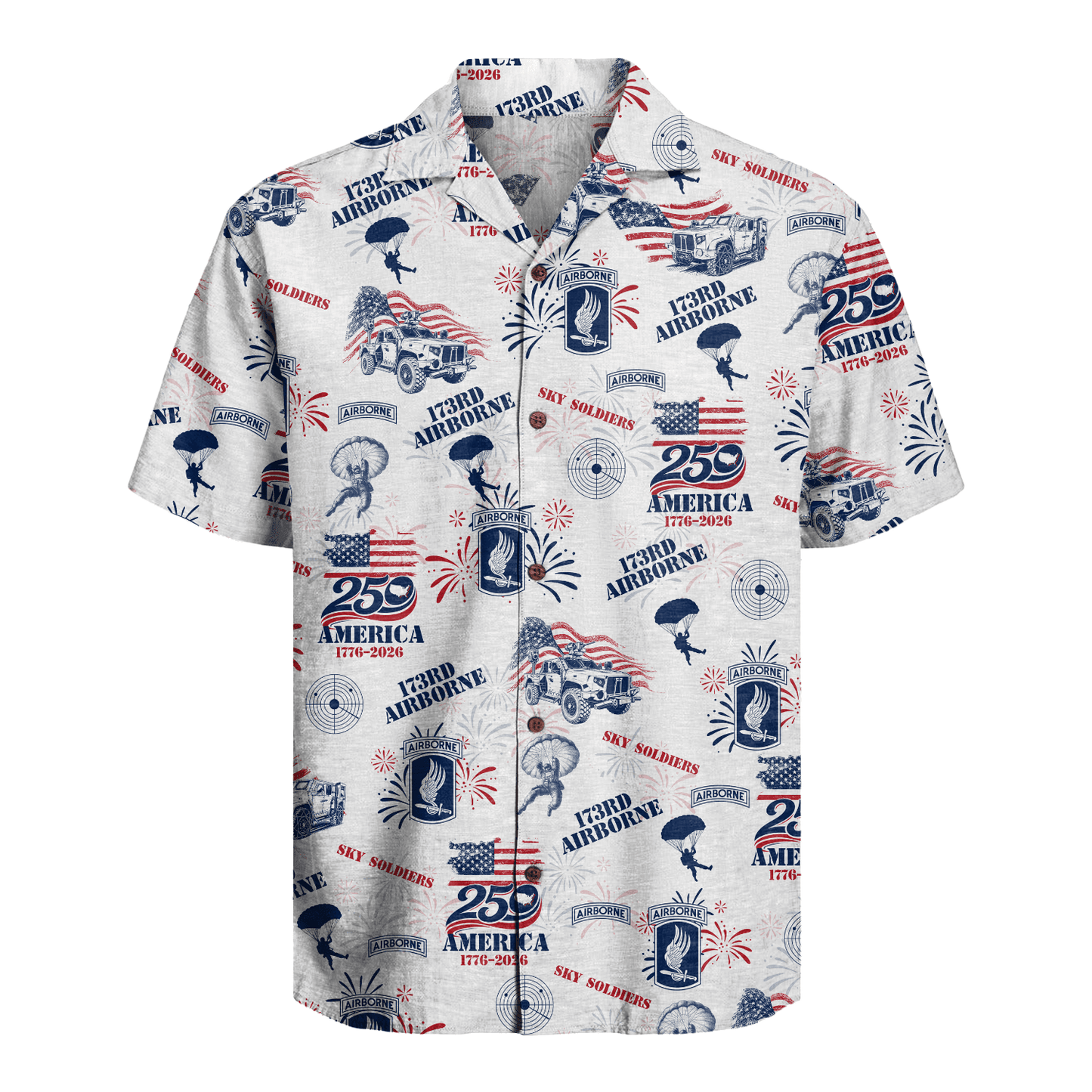 US Army 173rd Airborne - America 250th Hawaiian Shirt