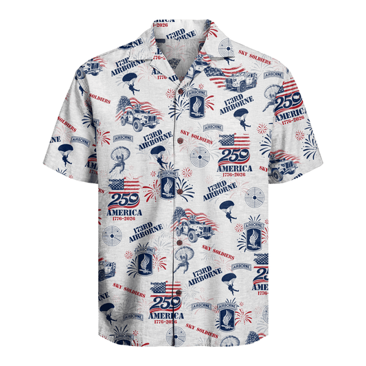 US Army 173rd Airborne - America 250th Hawaiian Shirt