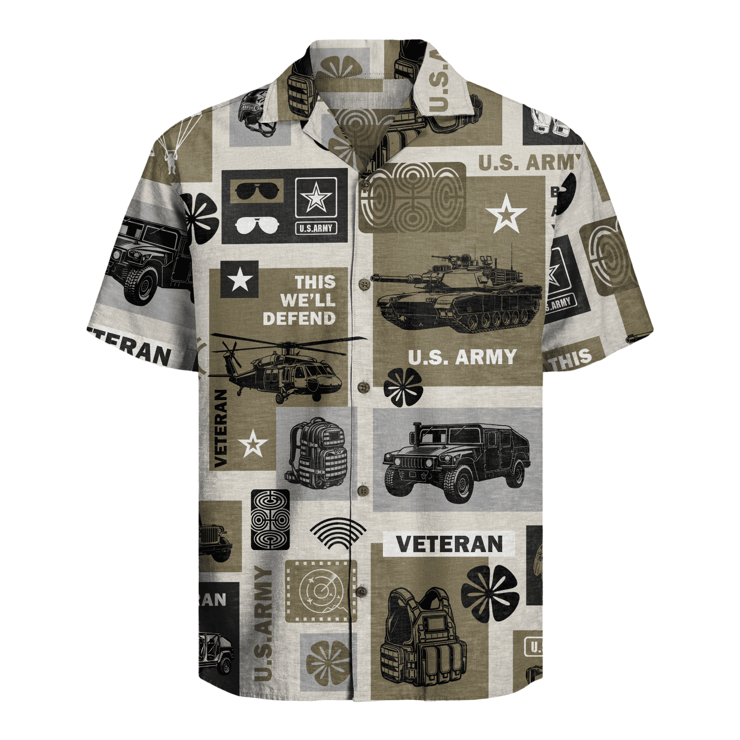 US Army Veteran Hawaiian Shirt