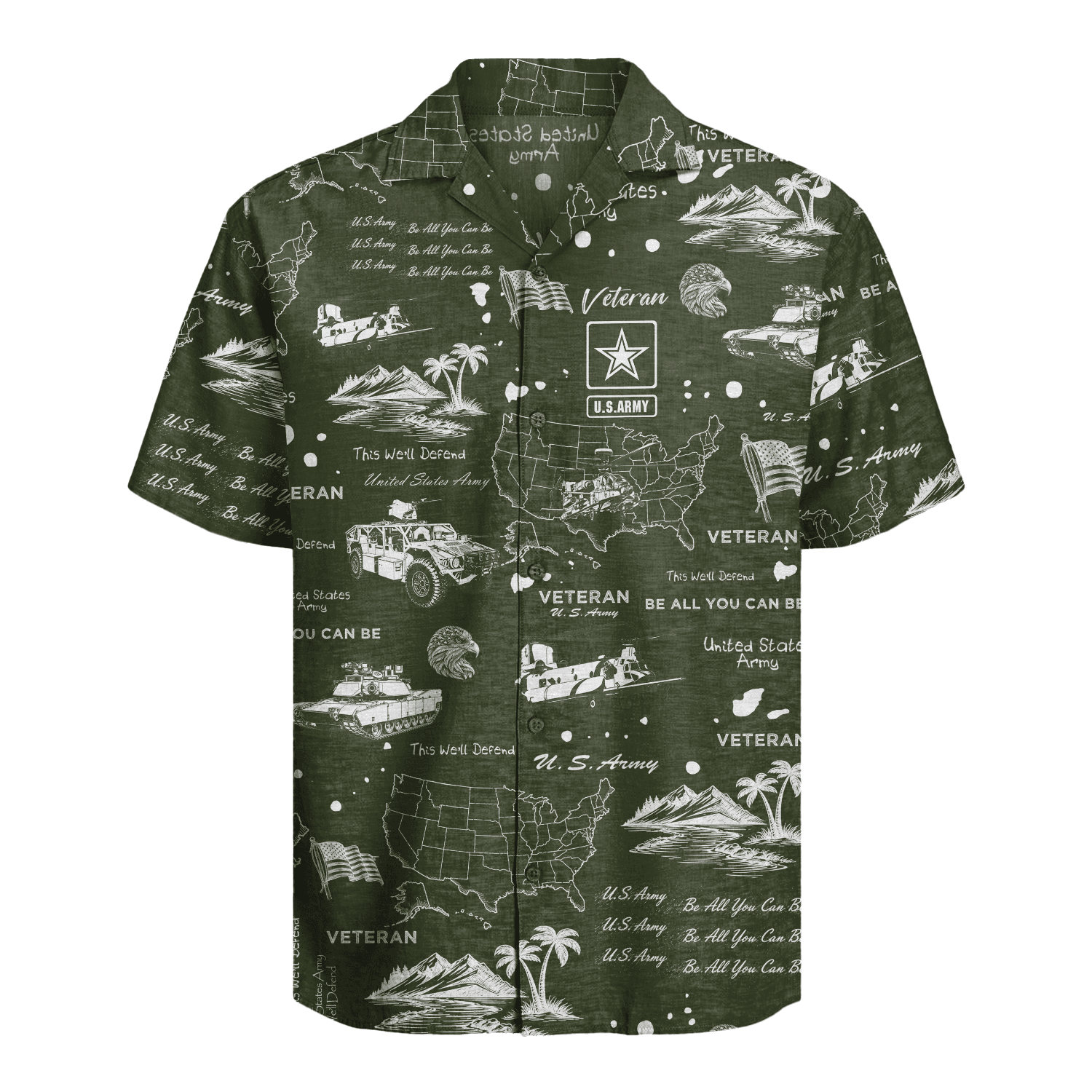 US Army Veteran Hawaiian Shirt