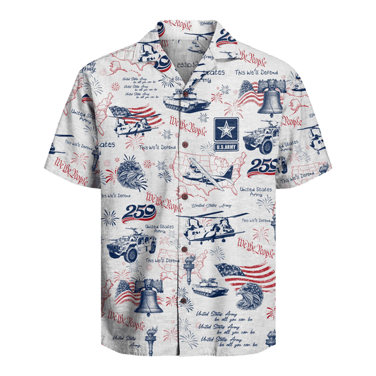 US Army – America 250th Anniversary Hawaiian Shirt