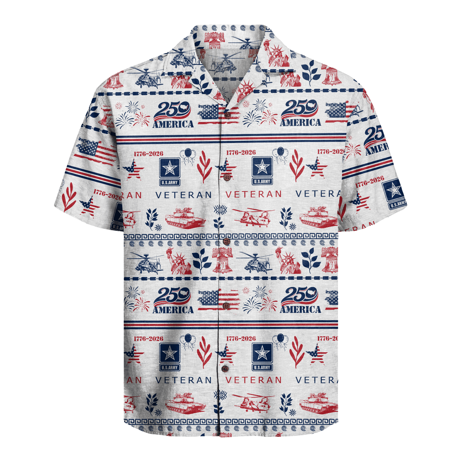 US Army – America 250th Anniversary Veteran Hawaiian Shirt