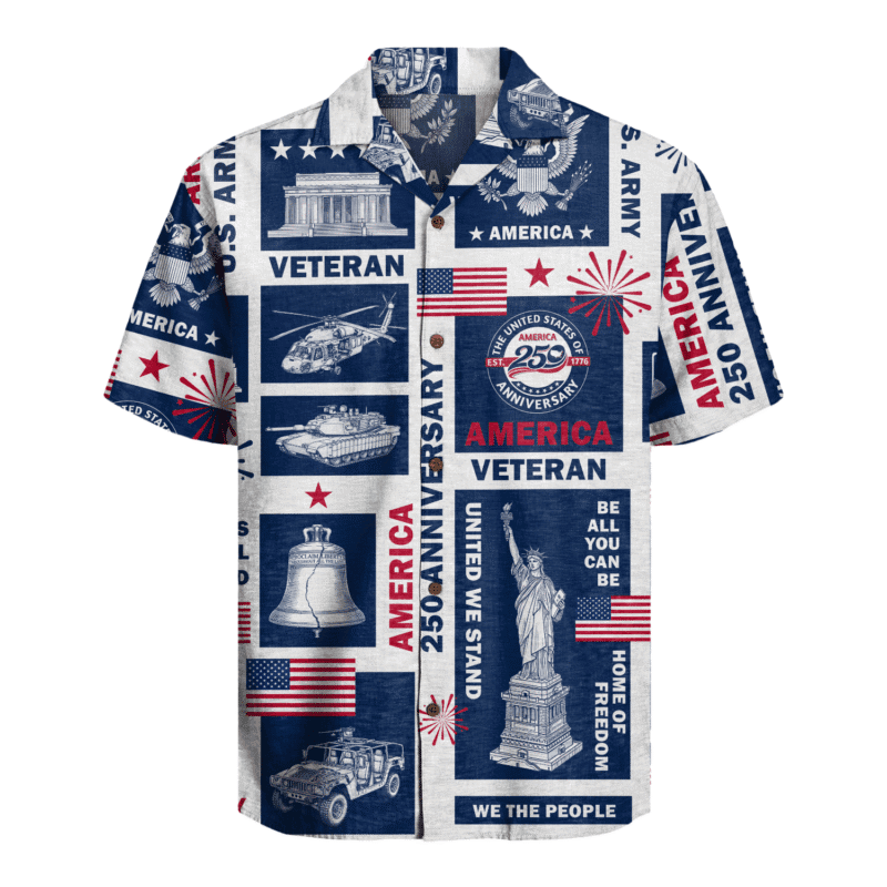 US Army – America 250th Anniversary Veteran Hawaiian Shirt