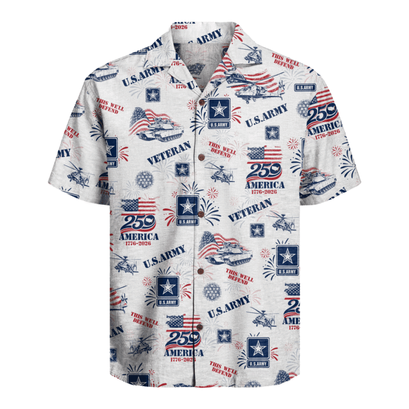 US Army – America 250th Anniversary Veteran Hawaiian Shirt