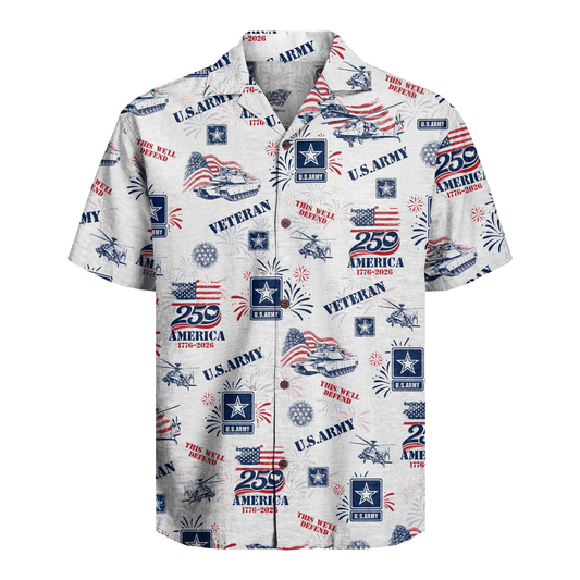 US Army – America 250th Anniversary Veteran Hawaiian Shirt