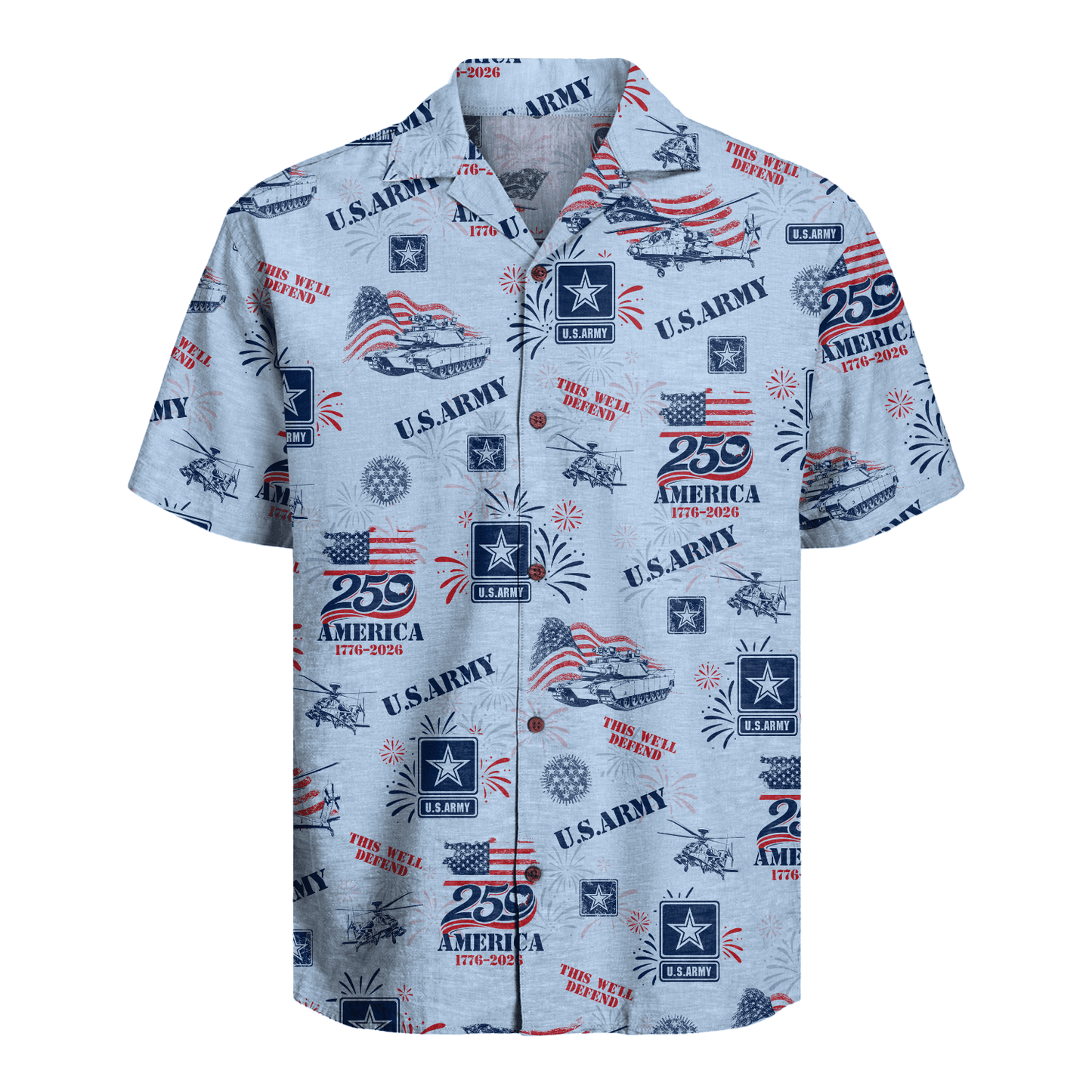 US Army – America 250th Anniversary Hawaiian Shirt
