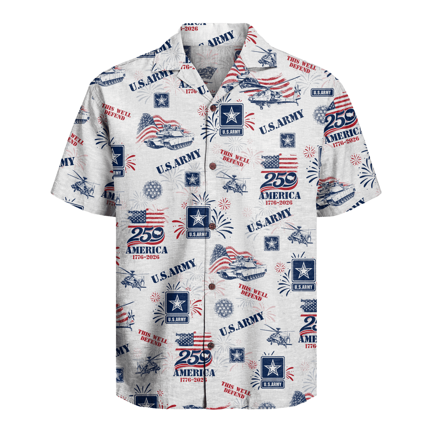 US Army – America 250th Anniversary Hawaiian Shirt