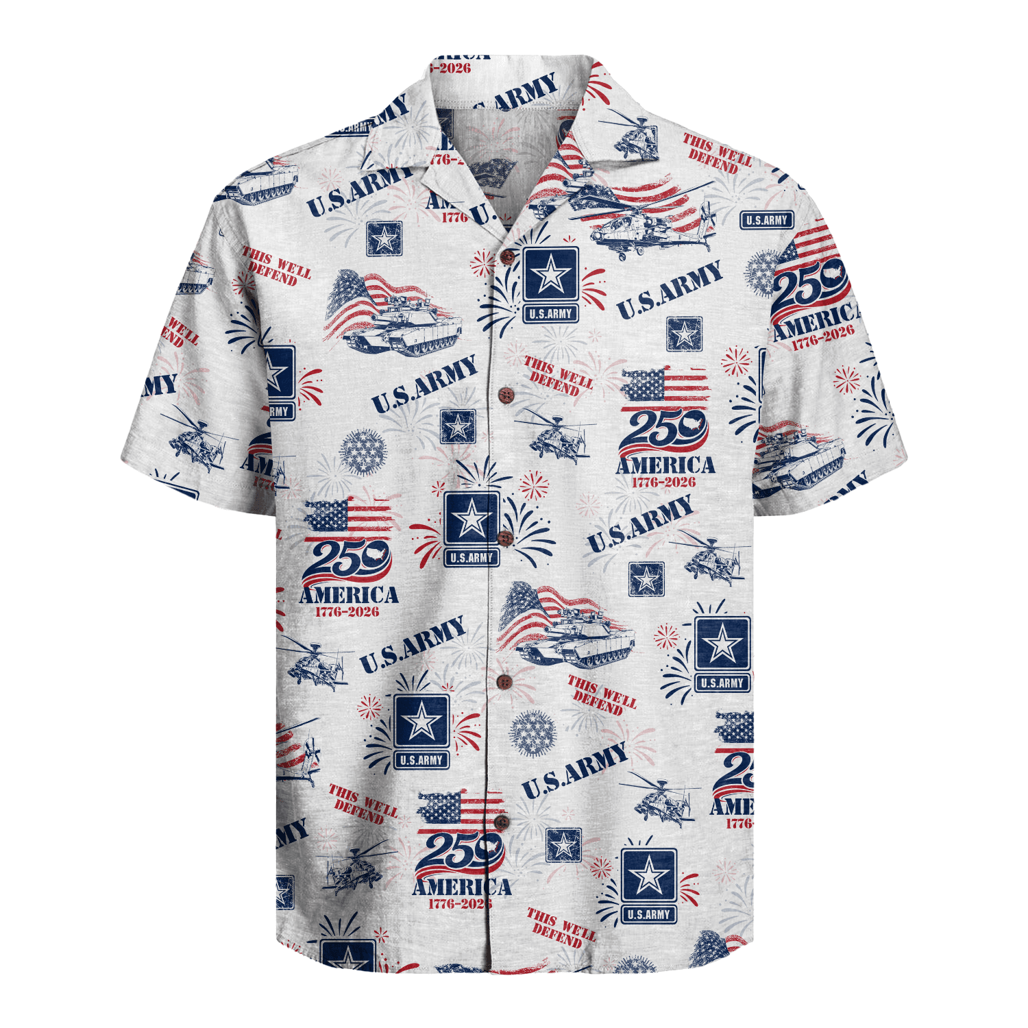 US Army – America 250th Anniversary Hawaiian Shirt