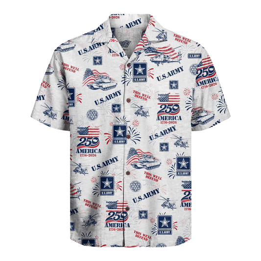 US Army – America 250th Anniversary Hawaiian Shirt