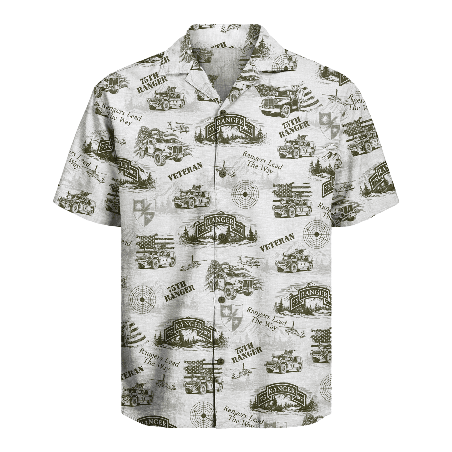 US Army - 75th Ranger Veteran Hawaiian Shirt