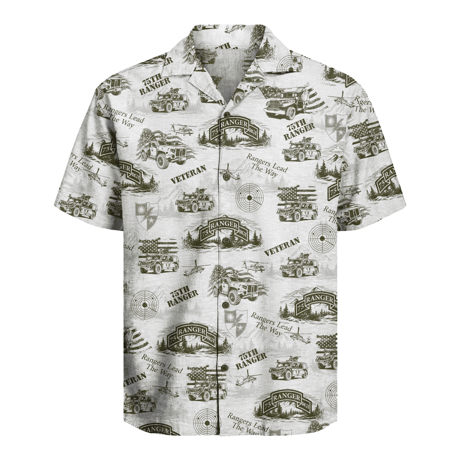 US Army - 75th Ranger Veteran Hawaiian Shirt