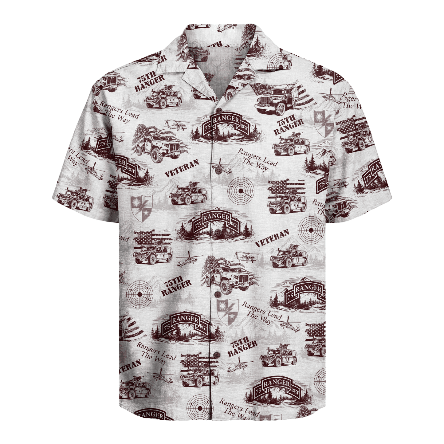 US Army - 75th Ranger Veteran Hawaiian Shirt