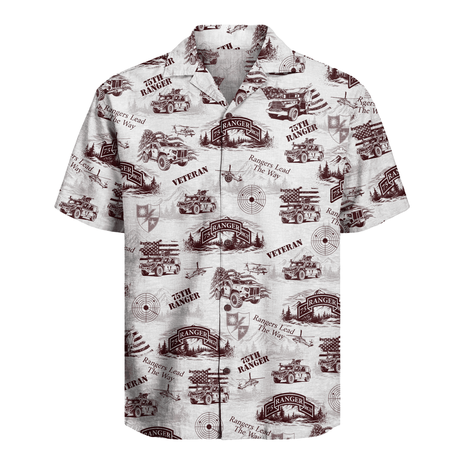 US Army - 75th Ranger Veteran Hawaiian Shirt