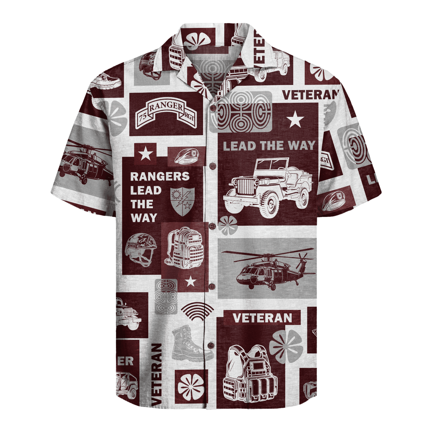 US Army - 75th Ranger Veteran Hawaiian Shirt
