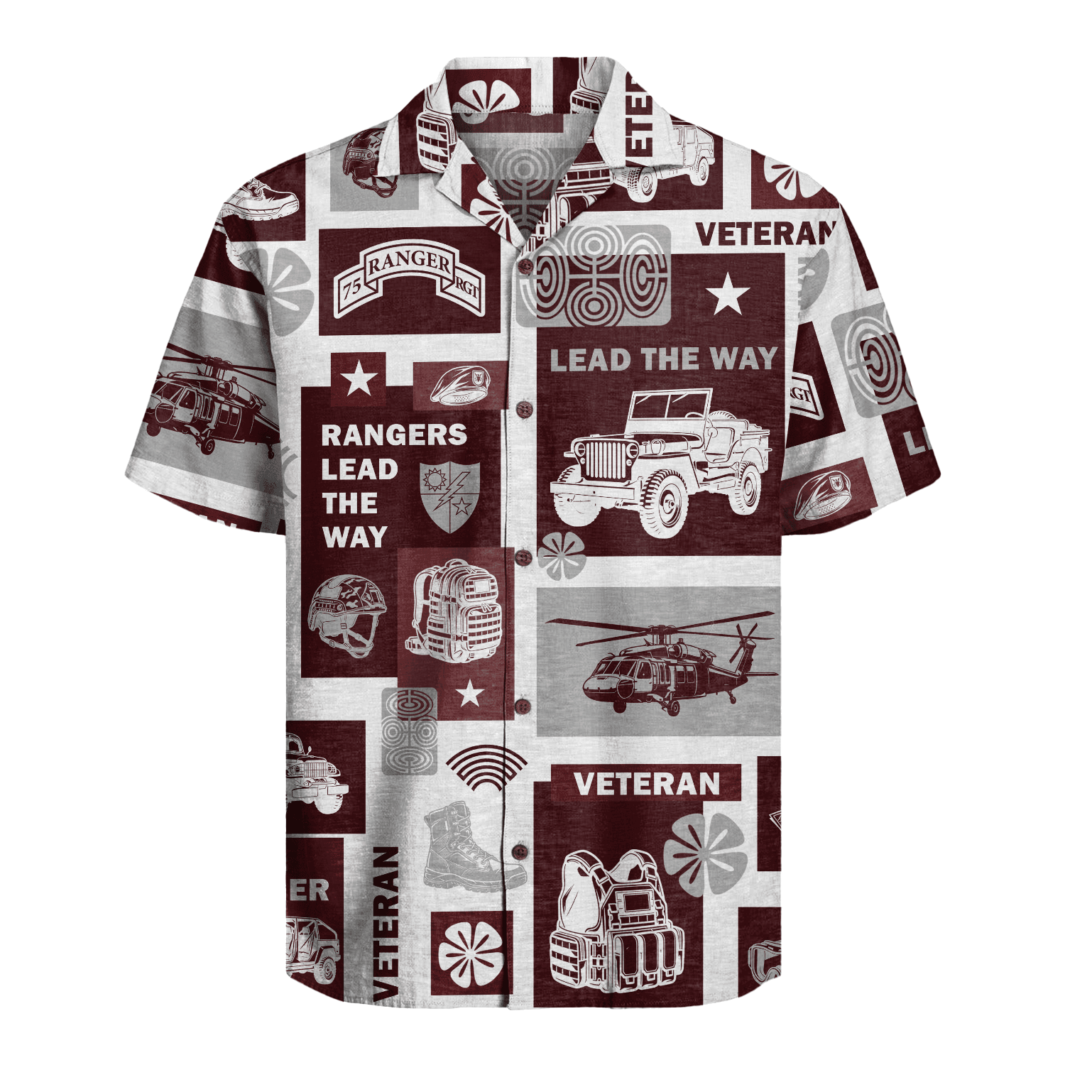 US Army - 75th Ranger Veteran Hawaiian Shirt