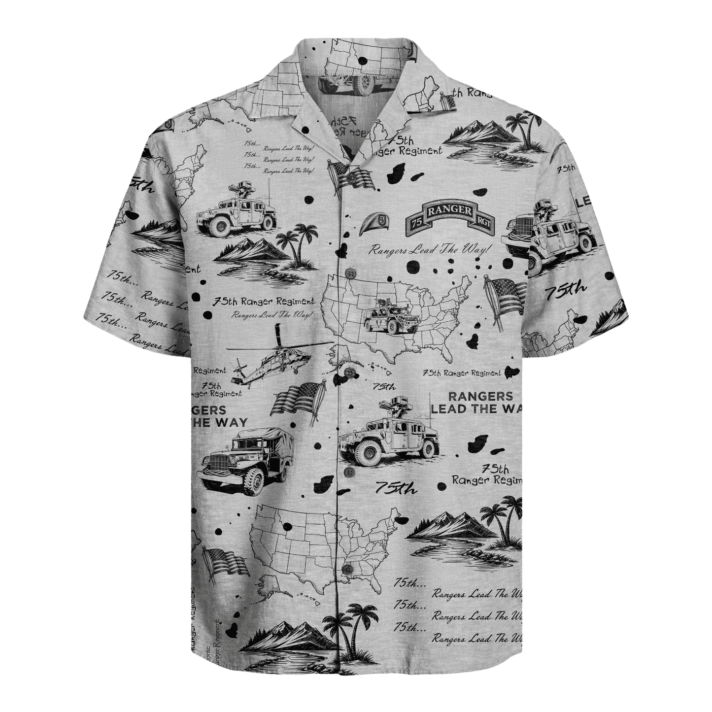 US Army - 75th Ranger Hawaiian Shirt