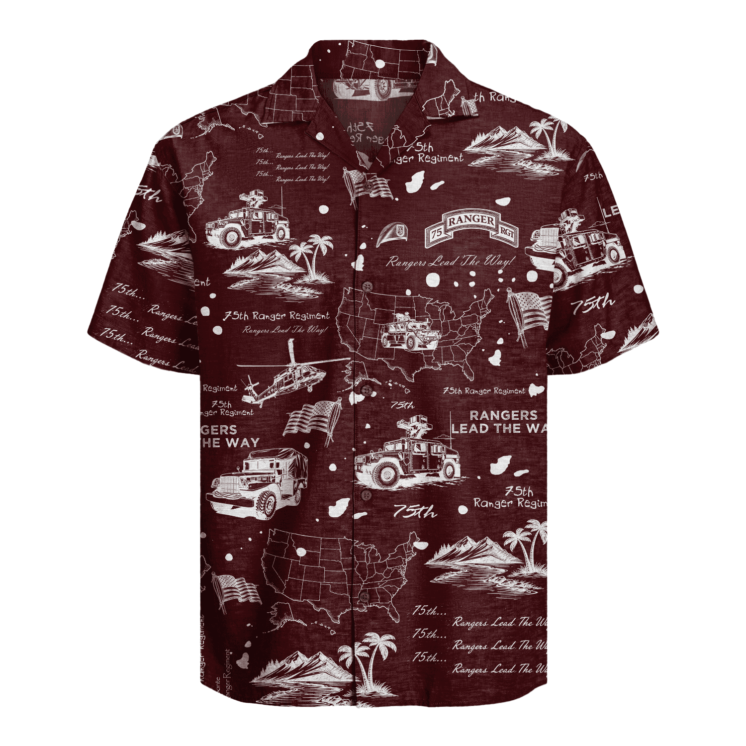 US Army - 75th Ranger Hawaiian Shirt