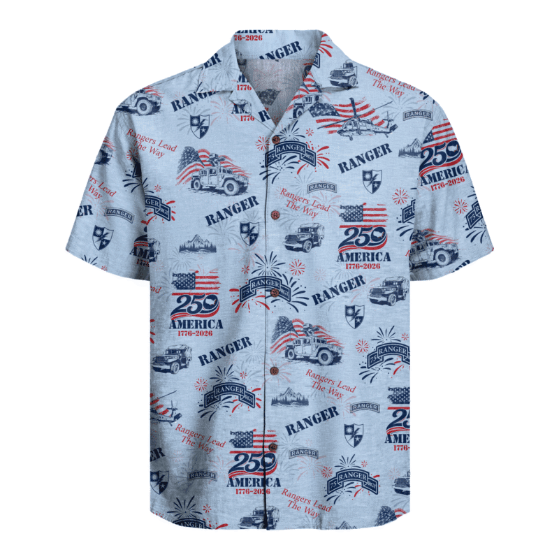 US Army 75th Ranger - America 250th Hawaiian Shirt