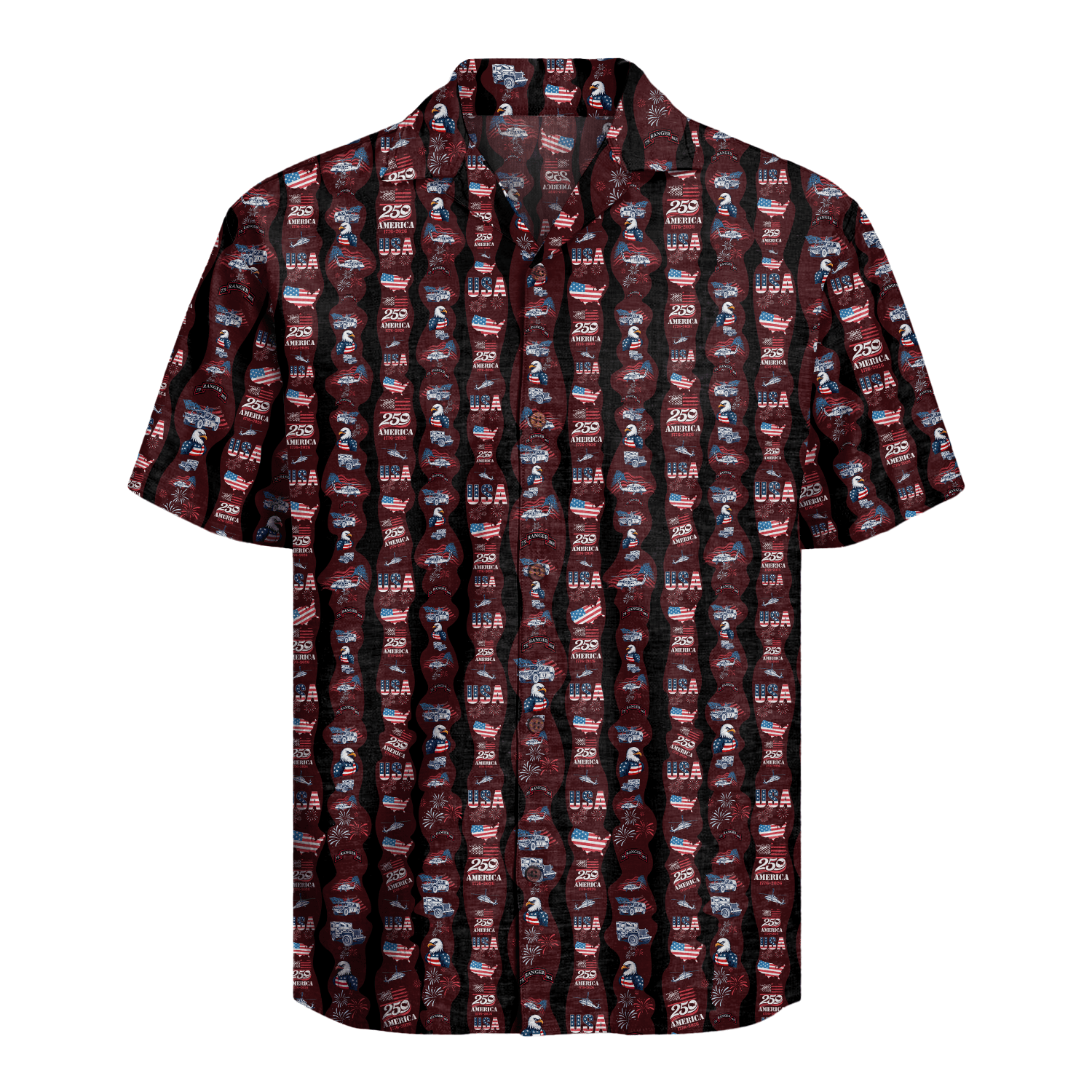 US Army 75th Ranger - America 250th Hawaiian Shirt